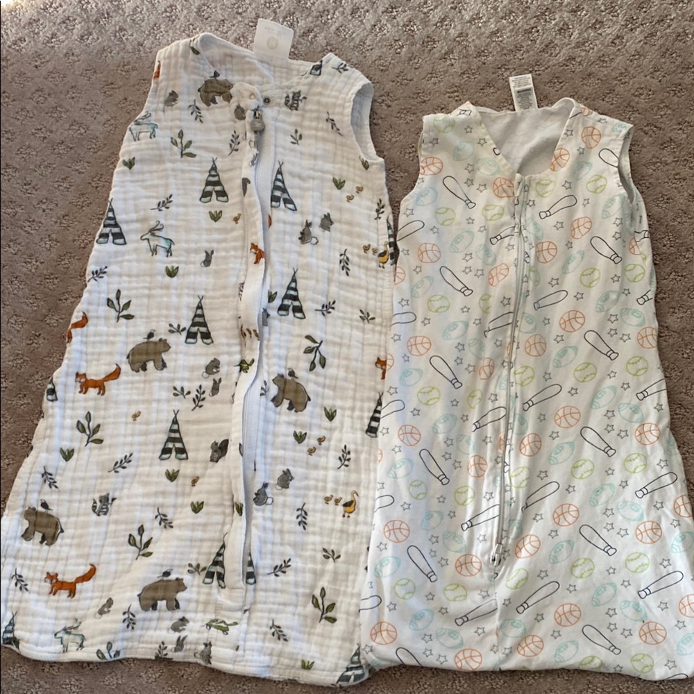 Kids Animal and Sports Print sleep sacs Set of 2